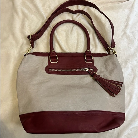 Steve Madden | Tote Style Purse | Maroon, Taupe - two tone | NWOT - Picture 5 of 11
